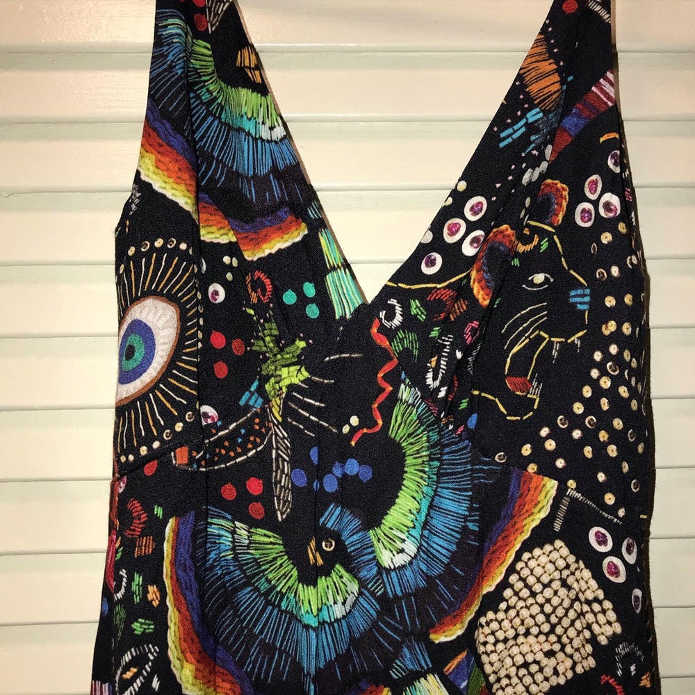 Farm Rio Dress with slit, worn once